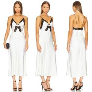 Ronny Kobo Collection White and Black Maxi Dress